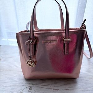 Michael Kors Gold Tote Bag with Structured Design